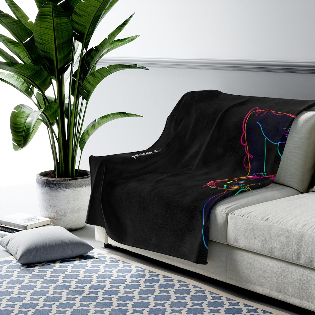 Neon hunk blanket